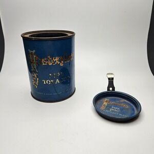 Vintage‎ Masterpiece Pipe Tobacco Tin w/ Lid – Liggett & Myers – Blue Metal Can